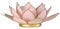 Lotus Licht Rosa Pastell Goldrand - 13.5 cm