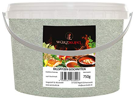 Dillspitzen Dill fein gerebelt aus deutscher Produktion. Spitzenqualität. PE - Eimer 700g.