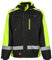 URG Warnjacke Warnschutzjacke Arbeitsjacke Winterjacke Gefüttert Schwarz (GL-8365) (2XL)