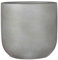 MICA Decorations Nora Pot de Fleurs Terre Cuite Rond Gris Clair 24 x Ø 25 cm - Pot de Plante
