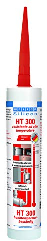 WEICON Silicone HT 300 - adesivo e sigillante resistente alle alte temperature/rosso/cartuccia da 310 ml