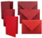 45x Kartenpaket DIN A6 / C6 in Dunkelrot, Rosenrot, Rot - Faltkarten mit Falz A6 10,5 x 14,8 cm & Umschläge C6 11,4 x 16,2 cm - Für Einladungen und Grußkarten zu Weihnachten & Geburtstag