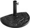 GOPLUS Pied de Parasol,Pied de Parasol Demi-Cercle,Résine de Base de Support de Porte-Parapluie de Jardin de Finition Noire,Résistant aux Intempéries Trous de Φ 38/48MM