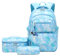 3Pcs Gradient Star Backpack Set for Girls with Lunchbox ＆ Pencil Case, Star Print Girls Backpack School Bag and Lunch Bag Set