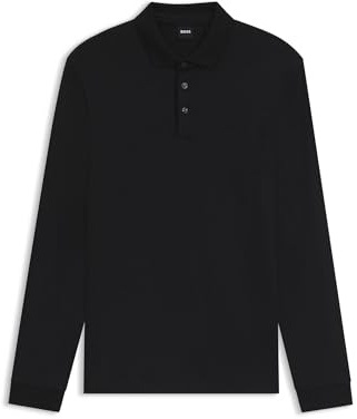 BOSS Longsleeve-Poloshirt Aus Interlock-Baumwolle Mit Logo