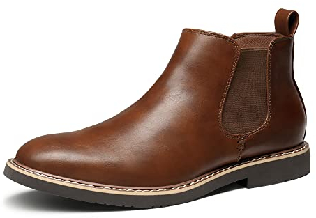 Bruno Marc Uomo Stivali Chelsea Boots, Stivaletti da Uomo, Size 45, Marrone, SBBO2218M-E