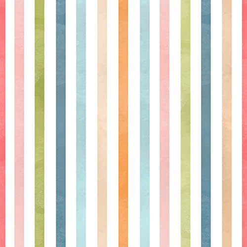 decomonkey Fototapete selbstklebend Kinder Kinderzimmer Tapetenrolle 10 m Tapete Vliestapete Deko Panel Modern Design Wanddeko Wandtapete | Abstrakt Bunt Farbige Streifen Rot Blau Aquarell Gelb