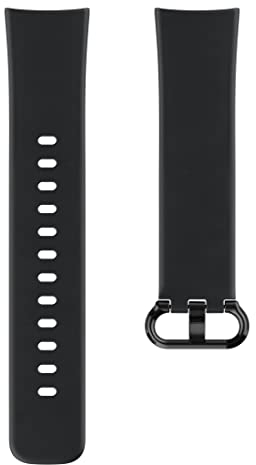 Hama Fitbit Uhrenarmband 22 mm (verstellbares Ersatzarmband für Smartwatch Fitbit Charge 3, Charge 4, Sense, Sense 2, Fitbit Armband zum Tauschen, Wechselarmband aus TPU, Edelstahl Schnalle) schwarz