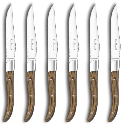 Lou Laguiole Louis - Coffret 6 couteaux steak royal Noyer