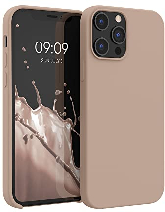 kwmobile Case Compatible with Apple iPhone 12 Pro Max Case - TPU Silicone Phone Cover with Soft Finish - Cappuccino