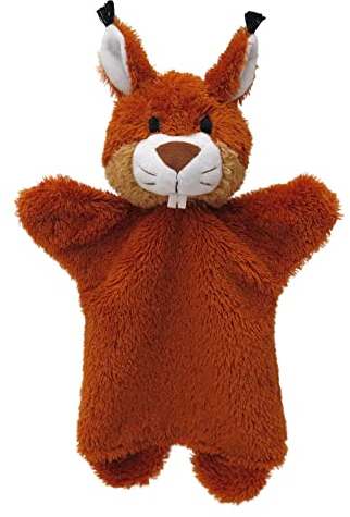 Handpuppe Tierhandpuppen Eichhörnchen 29 cm, Mehrfarbig, für Kinder Jungen Mädchen, Ideal für Rollenspiel