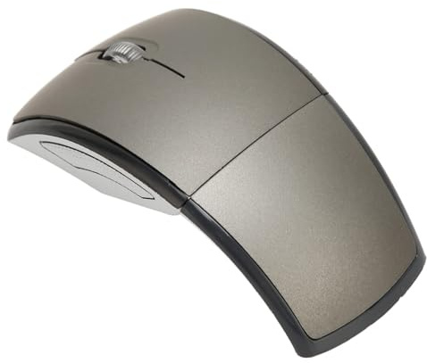 Dpofirs Souris sans Fil Pliable, Souris Portable 2,4 G avec Récepteur USB pour PC Portable, Souris D'ordinateur Pliable sans Fil pour Wins98 Me 2000 XP Vista OS(Gris)