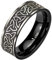 BlackAmazement 316L Edelstahl Ring Triqueta Knoten der Dreisamkeit Wikinger Kelten silber schwarz Herren (71 (22,6))