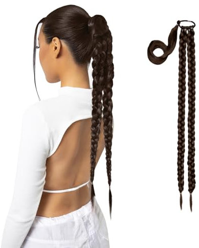 Lullabellz Grande Double Up Hair Braid, 26-Inch Length, Choc Brown