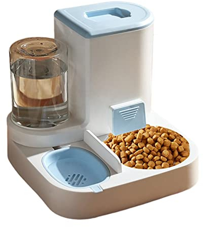 NAKYLUCY Alimentador Mascotas Todo en uno - Cuenco Agua dispensador Comida para Perros 2 en 1 - Alimentador automático para Gatos, dispensador Agua