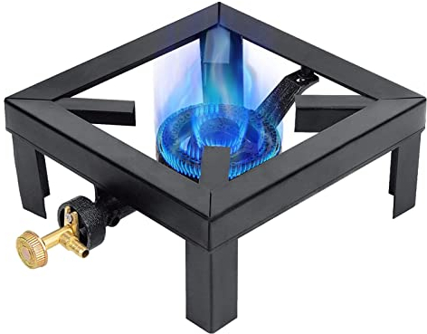 Youyijia Camping Burner Gas Burner Ring Gas Burner Stove Cast Iron LPG Portable Gas Cooker Outdoor Cooker Camping Stove 24.5 x 24.5 x 11 cm for Catering Restaurant Fishing