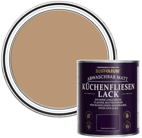 Rust-Oleum Orange Water-Resistant Kitchen Tile Paint in Matt Finish - Fired Clay 750ml
