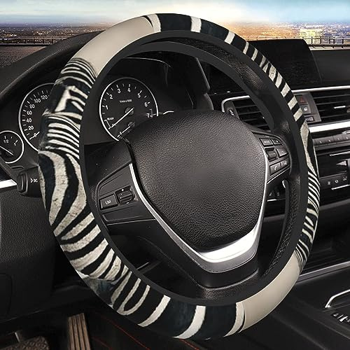 Auto Lenkradbezug Für Alle Modelle Wild Zebra Elastische Lenkradschoner Anti Rutsch Dekoration Protector Für Frau Mann Auto Radschutz Einheitsgröße
