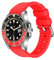 Juntan Bracelet de montre universel en silicone avec extrémités incurvées - Léger - Rouge - 20 mm - 22 mm - Pour montre de sport - Plusieurs couleurs disponibles - Pour homme et femme