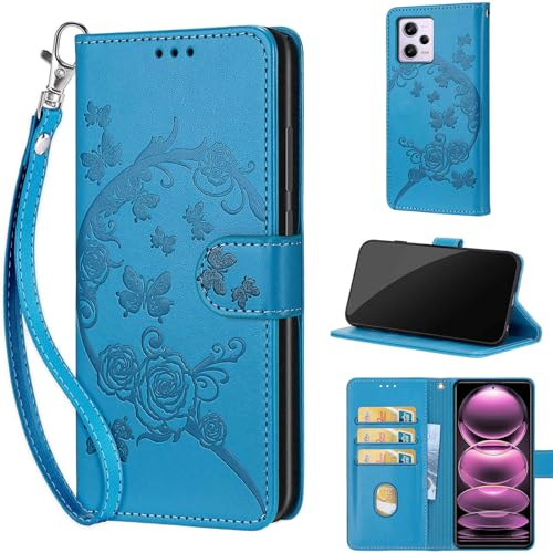 TOMYOU Coque pour Xiaomi Redmi Note 10 4G (Pas pour 5G) / Note 10s Étui, Antichoc Premium Cuir Portefeuille Etui avec [Fentes pour Cartes] Compatible Xiaomi Redmi Note 10 4G / Note 10s Bleu