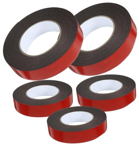 SKISUNO 5 Rolls Double Sided Tape Heavy Duty Strong Adhesive Tape Mounting for Car Home Use