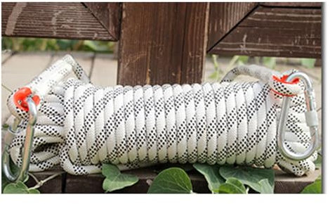 10mm Outdoor-Kletterseil 10M (32ft) 20M (66ft) 30M (98ft) 50M (164ft) 70M (230ft) 150M (492ft) 200M (656ft) Statisches Kletterseil Fluchtseil Eiskletterausrüstung Feuerwehr-Fallschirm ( Color : White