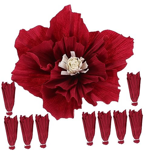 RORPOIR 10St hochzeitsdeko Ornament Wohnkultur Papierblumen für Zuhause Papierblumen-Anhänger Party-Layout-Verzierungen Fenster Krepp-Papier Kunst schmücken Kulissen Requisiten