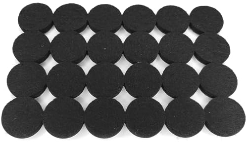 cyclingcolors 48x Feltrini Per Sedie Adesivi Rotondi 25mm Spessore 5mm Sedie Mobili Professionali Scivola Antiscivolo Parquet, nero
