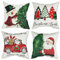 Joyoldelf 4er Set Kissenbezug Weihnachten - Weihnachtsbaum Schneemann Weihnachtsdeko Leinen Kissenbezüge 40x40 cm, Geeignet für Schlafzimmer Sofa Wohnzimmer Büro Kissenhüllen Deko (Rot)
