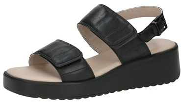 CAPRICE Damen Sandalen mit Keilabsatz aus Leder Wedges