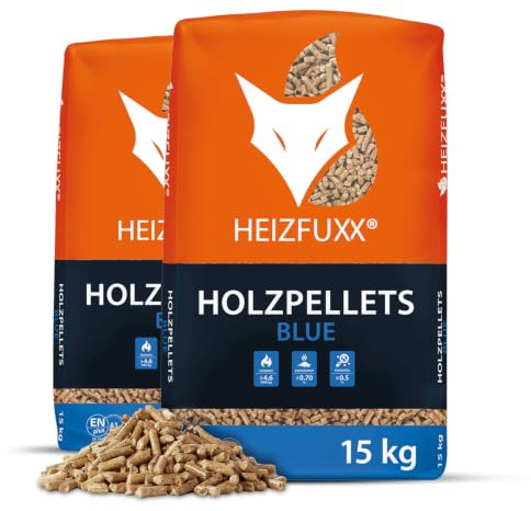 HEIZFUXX Blue ENplus A1 Holzpellets Weichholz 30 kg (2 x 15 kg)