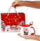MISNODE Tazze da caffè Natalizie, Tazze in Ceramica Impilabili per Feste Natalizie, Tazze in Ceramica Impilabili per Feste, Tazze a Tema Natalizio per Tavolo da Cucina, Set di