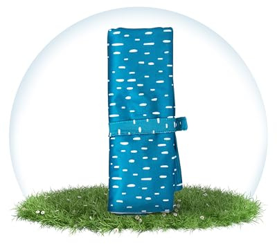 Hinzling Wickelunterlage für Unterwegs - Midnight Rain - Abwaschbare, Schadstofffreie, Nachhaltige und Moderne Unterlage - Must-Have Baby Reise Zubehör
