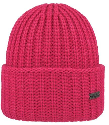 Eisglut Damen Beanie Cozyl gestrickte Wintermütze mit breitem Umschlag 24090 Pink 351
