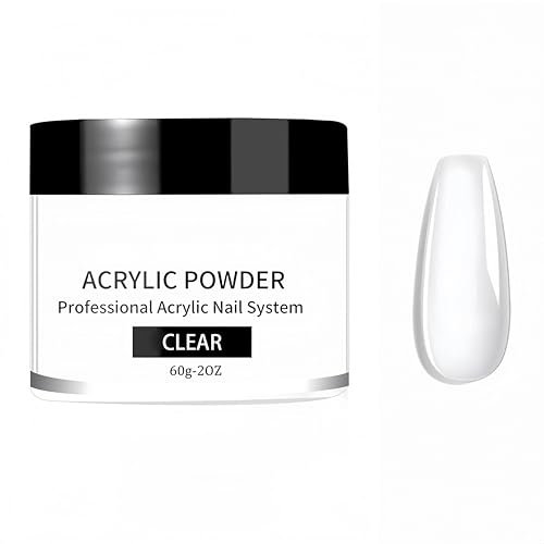 60g Large Capacity Clear Acrylic Powder - Nail Extension & Carving - No Nail Lamp Needed - Acrylic False Nail Powder