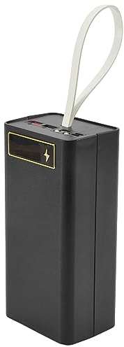 Glayent Caja de BateríA 21X18650, Caja de Banco de EnergíA Libre de Soldadura PD con Luz, Caja de Carga de BateríA 18650, Carcasa DIY PortáTil Desmontable