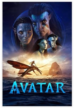 Unique Art Poster The Way of Water Avatar 2 Indoor Fantasy Movie Poster 1 Leinwandposter Schlafzimmer Dekor Landschaft Büro Zimmer Dekor Geschenk 20 x 30 cm