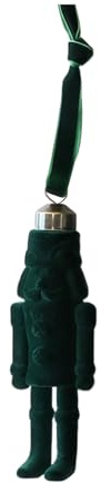 yakermur Nussknacker-Ornamente – beflockte Sammlerstücke | Nussknacker-Figur – für Winterfest, Haustür, Kamin, Ferienhaus, Auto-Innenraum