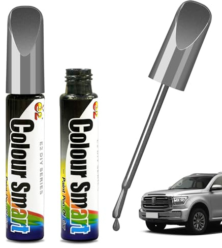 Bellanova Stylo Retouche Peinture Voiture 12 ml × 2 Gris Métallisé | Pour Réparer Petites Rayures, Éclats et Défauts de Carrosserie Automobile