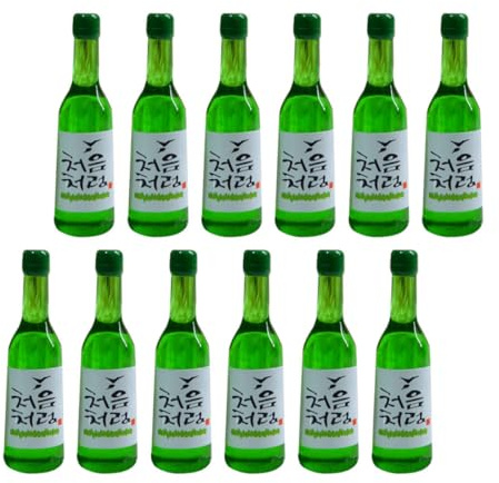 Veemoon Lot de 12 Mini Bouteilles de Vin de Riz en Résine, Décorations Réalistes pour Maison de Poupée, Accessoires Miniatures pour Micro-paysages, pour Collection et Décoration