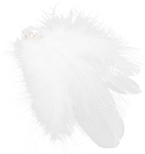 Garneck Accessoire Cheveux Femme Blanc en Plume et Alliage, Pince Délicate et Portable pour Fêtes et Ballets, Design Esthétique et Confortable pour Danseuses