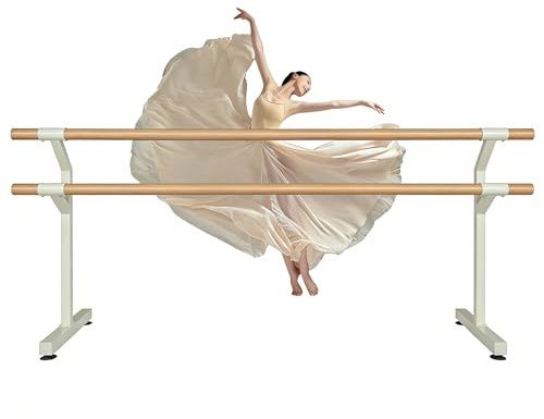 Ballettstange, freistehendes Tanzstangen-System, robuste feste Höhe, Holzstange zum Tanzen und Dehnen, ideal für Zuhause und Studio
