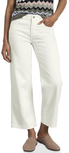 Street One Wide Leg Jeans Off White Washed 30
