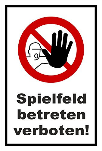 Melis Panneau de Film adhésif – Panneau de Jeu Interdit ! - Réf. Norme DIN ISO 7010/ASR A1.3 - S00356-022-A - 20 Variantes Disponibles