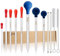 8 Stück Glas Pipetten Dropper Tropfpipette Transfer Pipette Flüssigkeiten Lebensmittel Forschung Dropping Pipettes mit 2 Stück 20cm Glasstäbe (20CM 10CM-7.8inch 4inch)