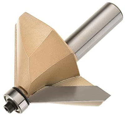 Utoolmart Fasenfräsen-Bit, 1,27 cm Schaft, 3,5 cm Durchmesser, 45 Grad abgeschrägte Kanten, 1 Stück