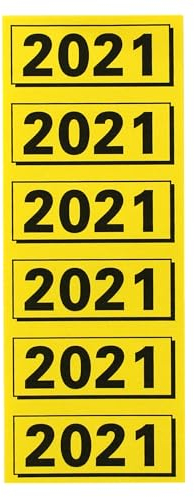Elba Inhaltsschild 2021, selbstklebend, gelb, Beutel mit 120 Schildern
