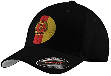 Flexfit DDR Hoheitsabzeichen Kfz NVA Nationalitätenkennzeichen DDR #35115, Farbe:Schwarz, Flexfit Kappe:L/XL