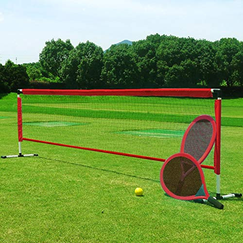 Rexco Complete Garden Outdoor Tennis Starter Play Set Lawn Kids Toy Childrens Family Fun Game Jumbo Racket Bat Age 3+ Ball Net Stand