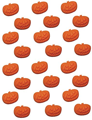 24x Sugar Edible PUMPKINS Halloween Cake toppers